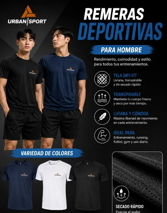Remeras Deportivas de Hombre Urban Sport