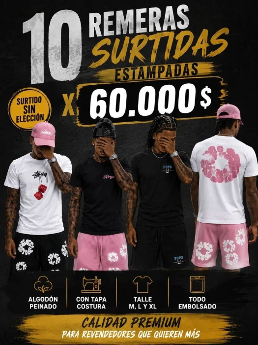 Pack 10 Remera Algodón 24.1