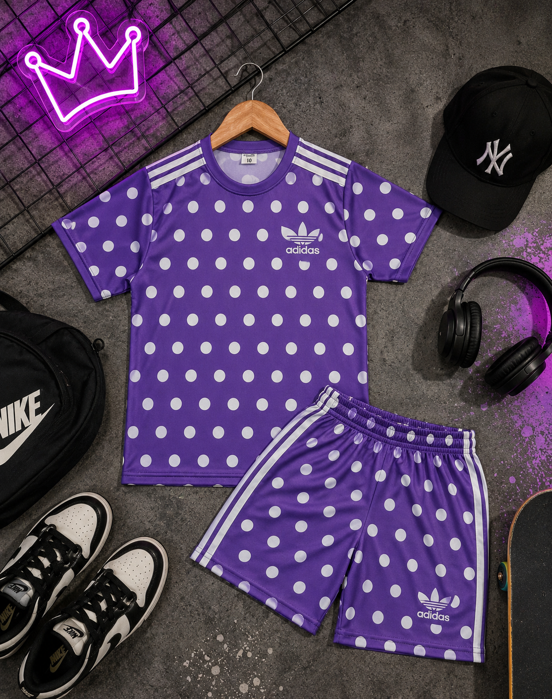  Conjunto Lunares Tendencia    Short + Remera  Diseño Adidas  Tela Set - 8B66EA98-726E-4E5D-B31F-3B811DFD46B7.png