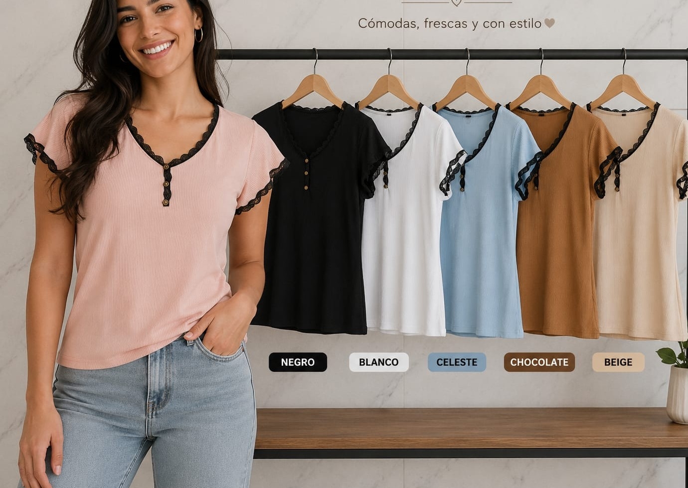 Remera con Puntilla - Imagen 2