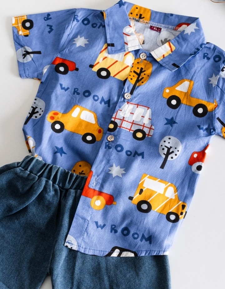 Conjunto Bebe Camisa +short 1a5 Importada - Imagen 2