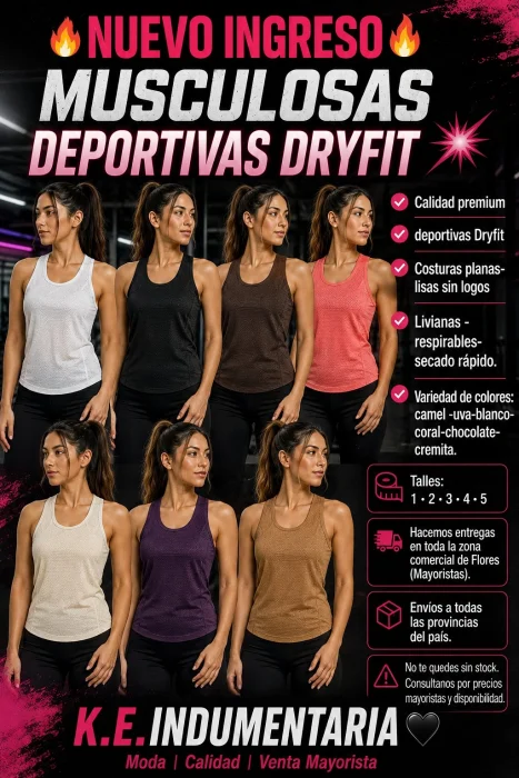 Musculosas Deportivas Dryfit