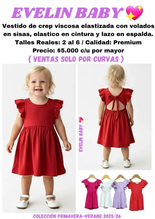Vestido con Volados y Lazo