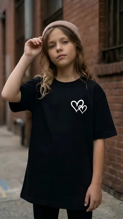 Remeras Oversize Nena "love"