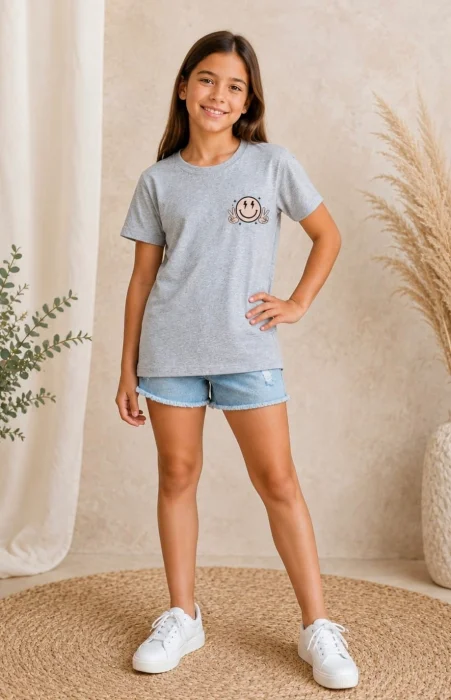 Remera Nena Oversize  Algodon Peinado