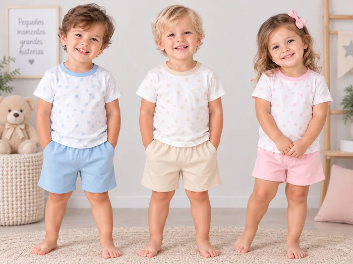 Conjunto Algodon Pijama (remera y Short) Gamise T.(1 al 4) Art.37