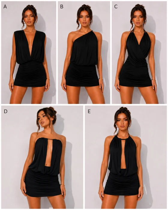Vestido Corto Algodon Lycra Multiuso (v428)