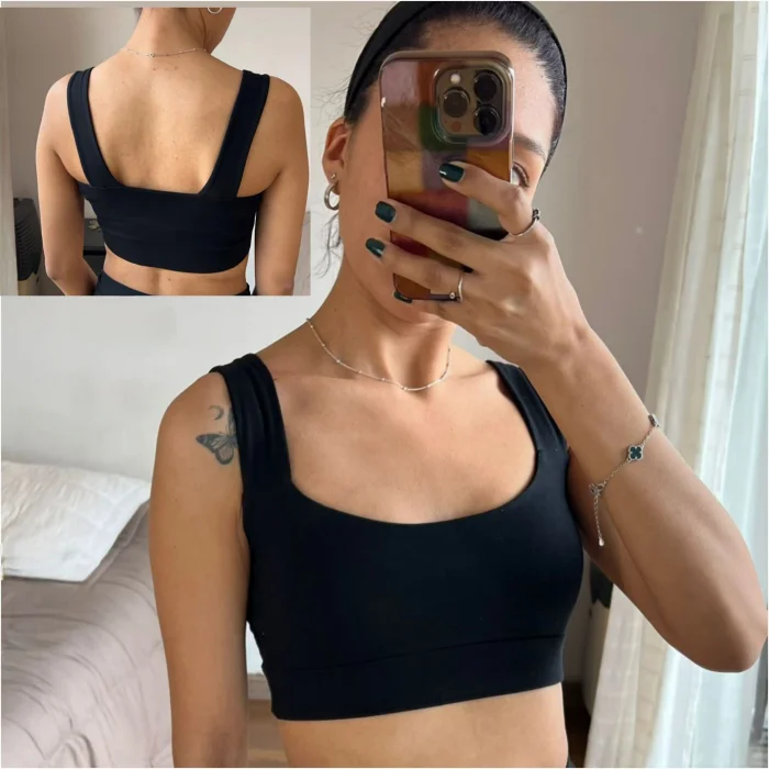 Crop Top Algodón con Lycra