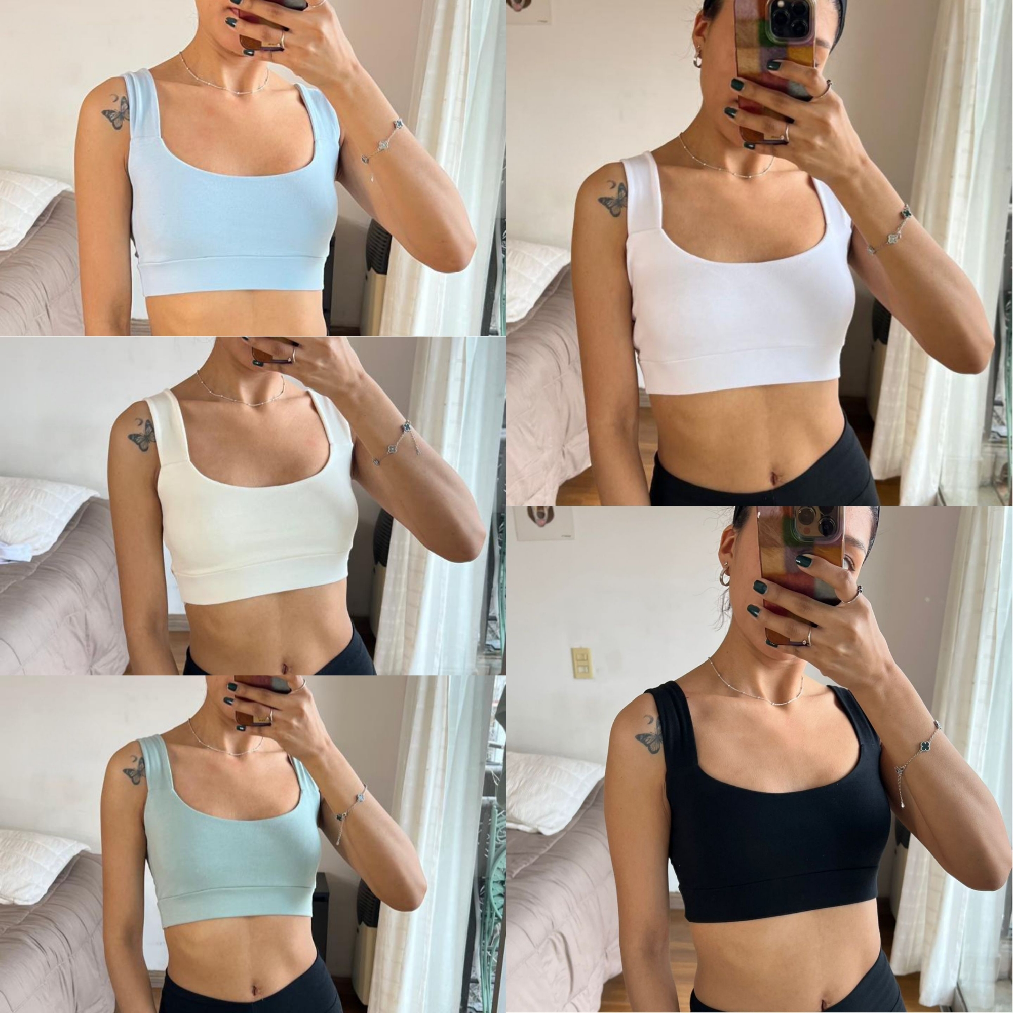 Crop Top Algodón con Lycra - Imagen 3