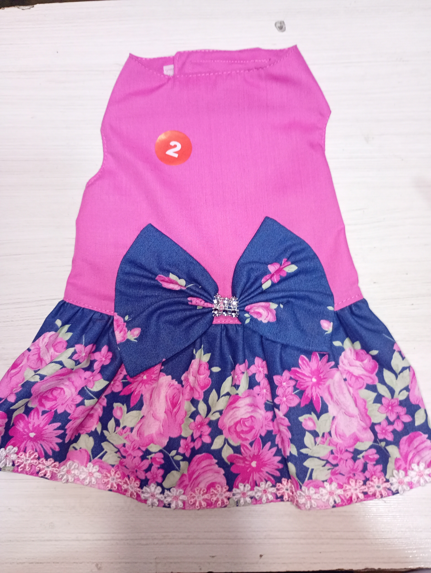 Vestido Tableado Moño Batista Hermosos - Imagen 3