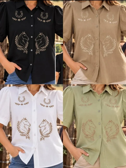 Camisa Bordada de Dama