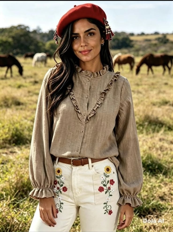 Camisa Bordada de Dama - Imagen 2