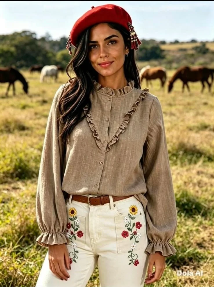 Camisa Bordada de Dama - Imagen 2