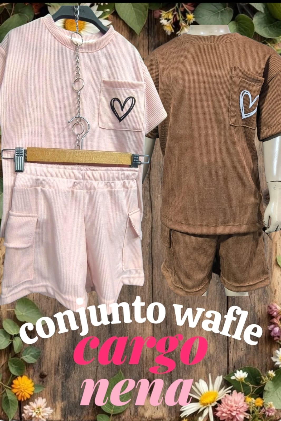 Conjunto Wafle Cargo Nena - Imagen 2