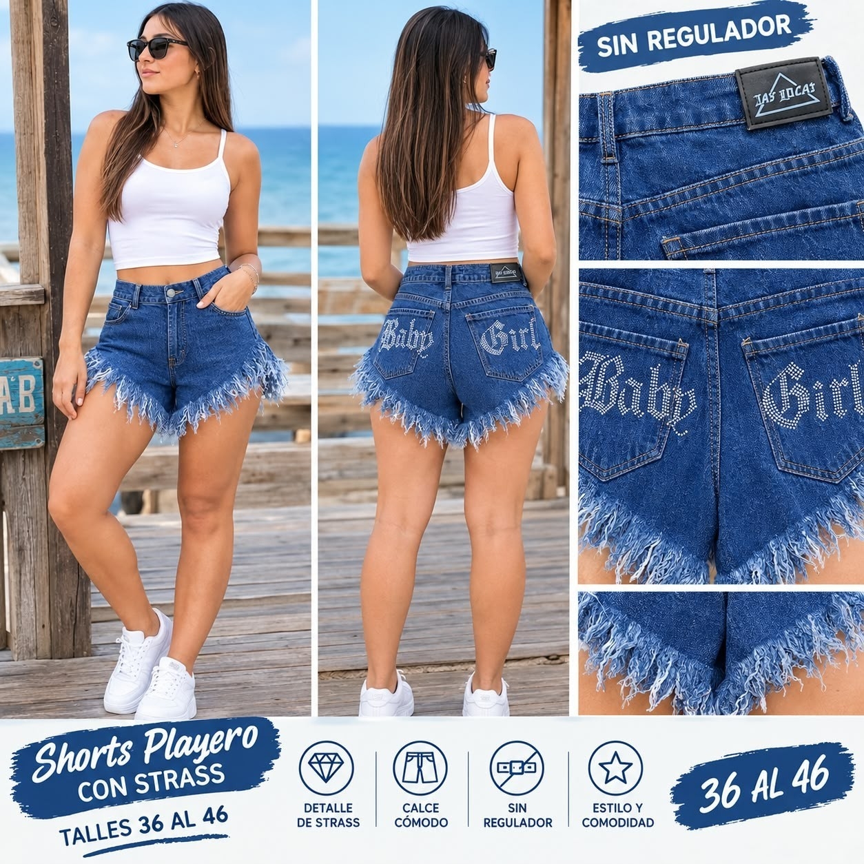 Shorts "baby Girls" las Locas - Imagen 5