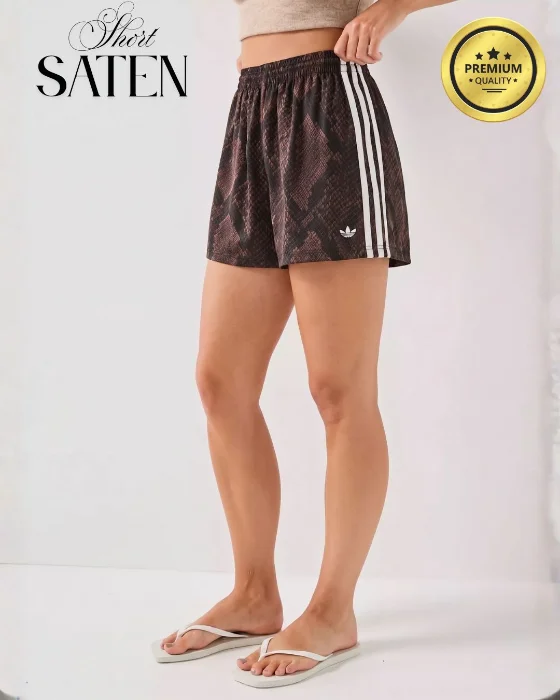 Short Adi Lycra Saten Premium - Choco Snake