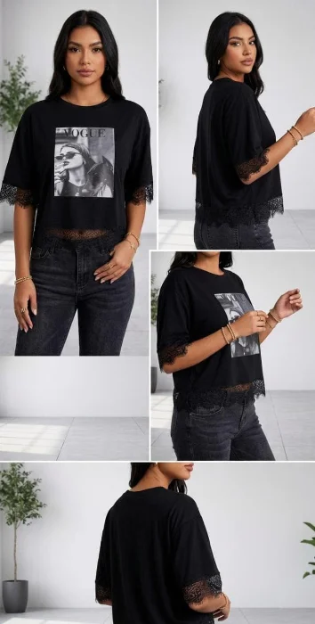 Oversize Puntilla Estampado