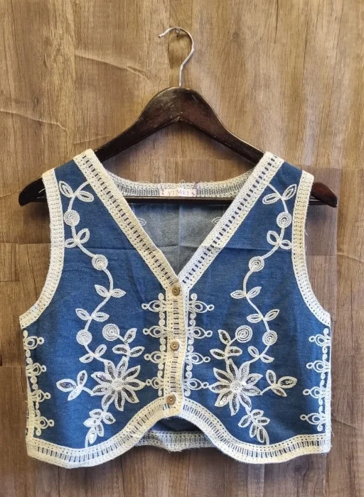 Chaleco Simil Jean Crochet