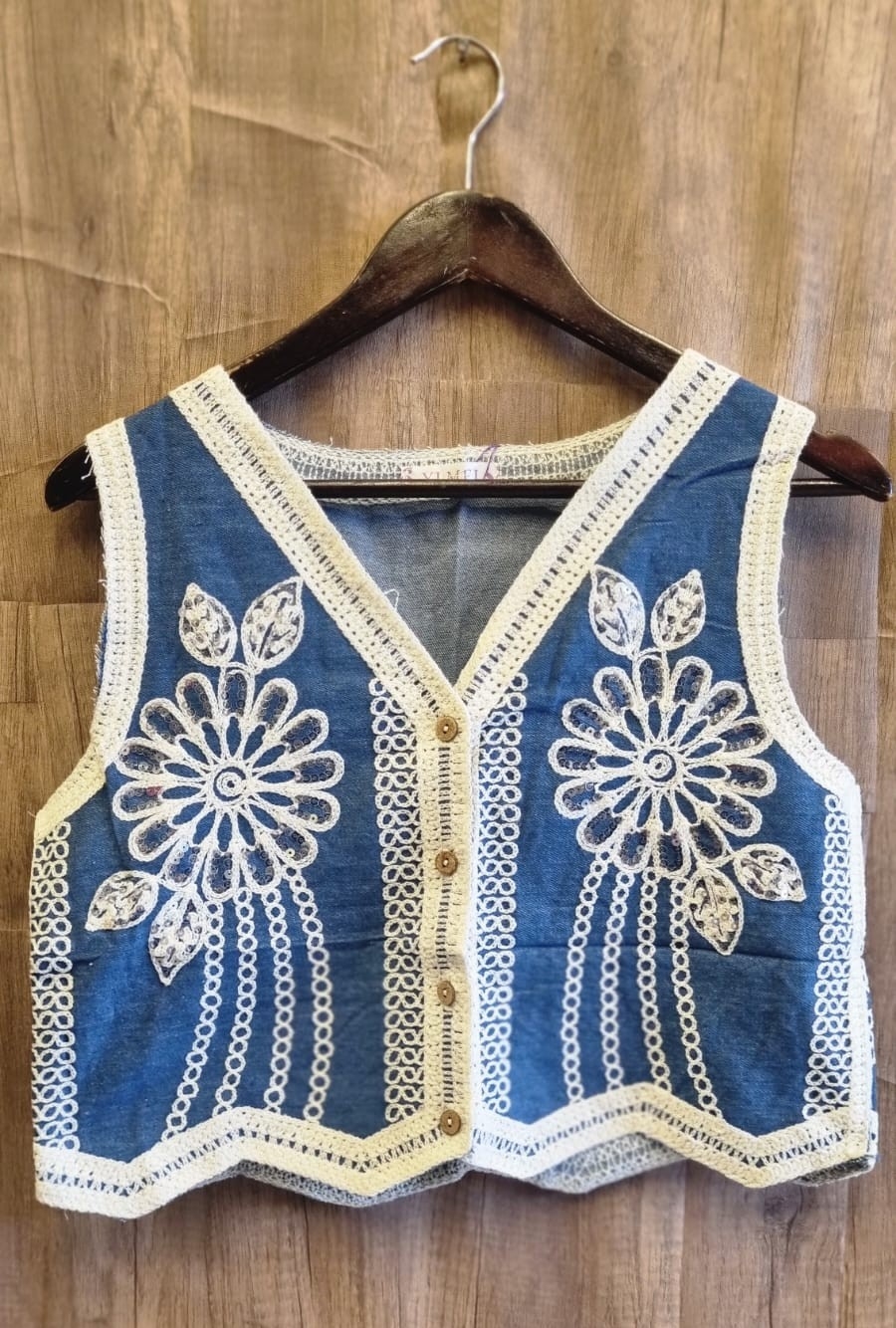 Chaleco Simil Jean Crochet - Imagen 3