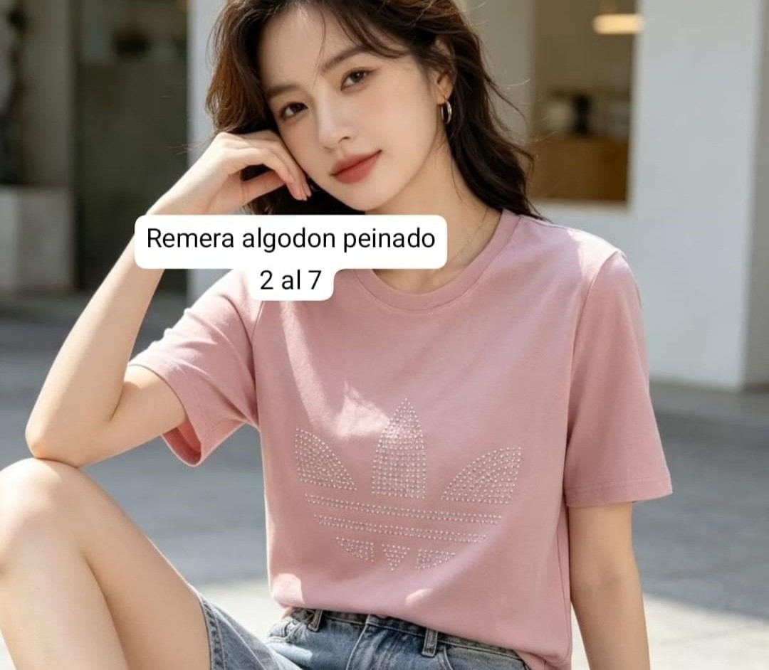 Remeras con Strass Talles Grandes Algodon Peinado - Imagen 3