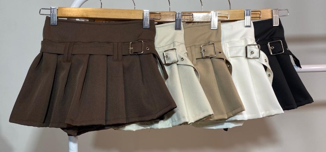 Shorts Pollera Tabla Hebilla  Sastrera - Imagen 2