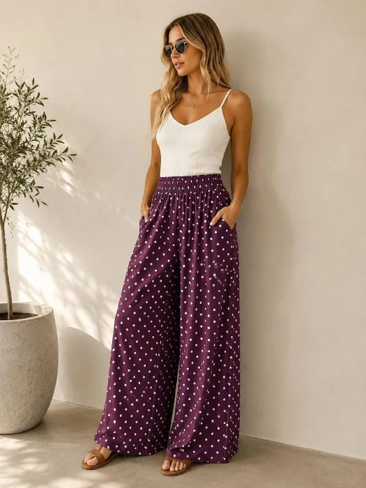 Pantalon Lunares Cey Spandex