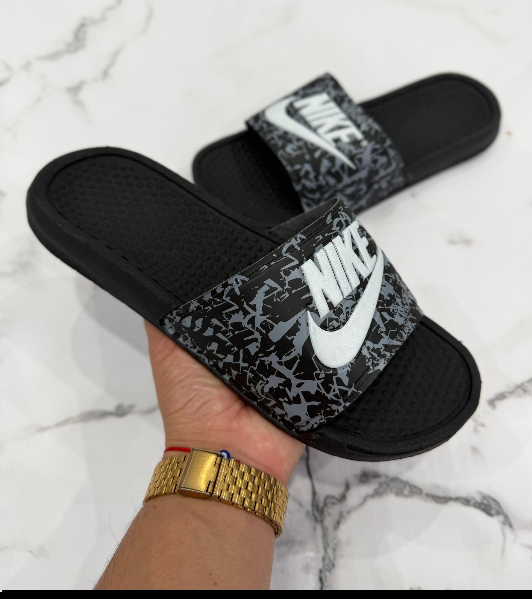 Ojota Faja Nike Camuflado Blanco - Imagen 2