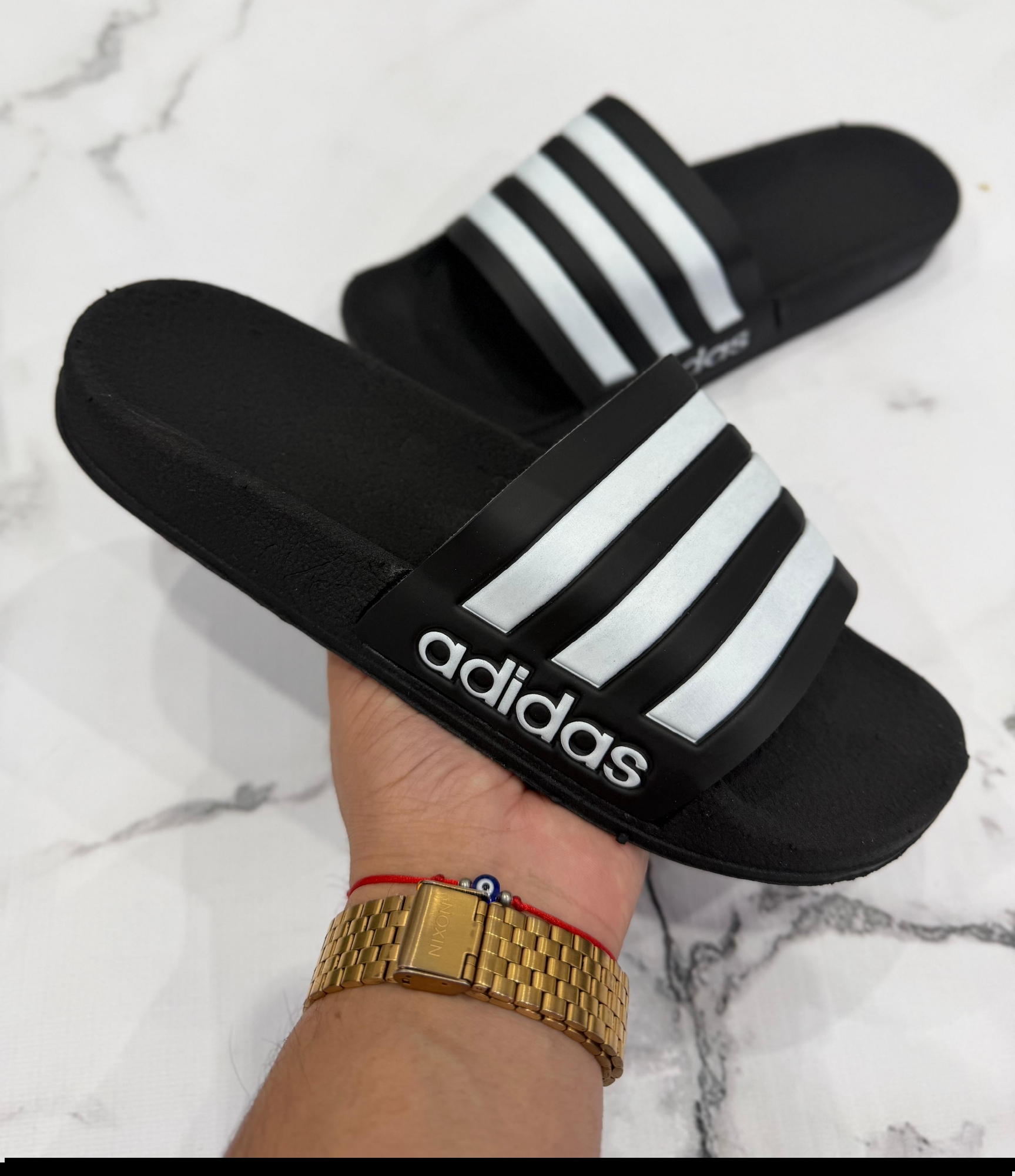 Ojota Faja Adidas Negro - Imagen 2