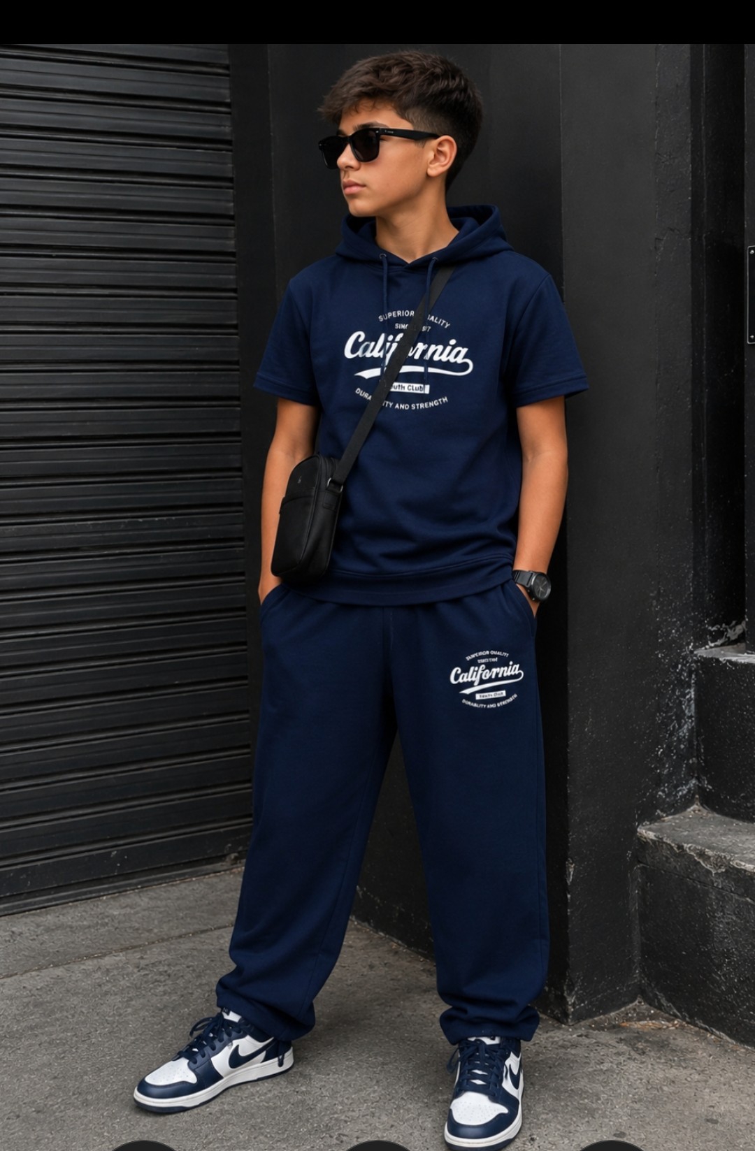 Conjunto California Remera con Baggys Rústico Peinado Premium - Imagen 2