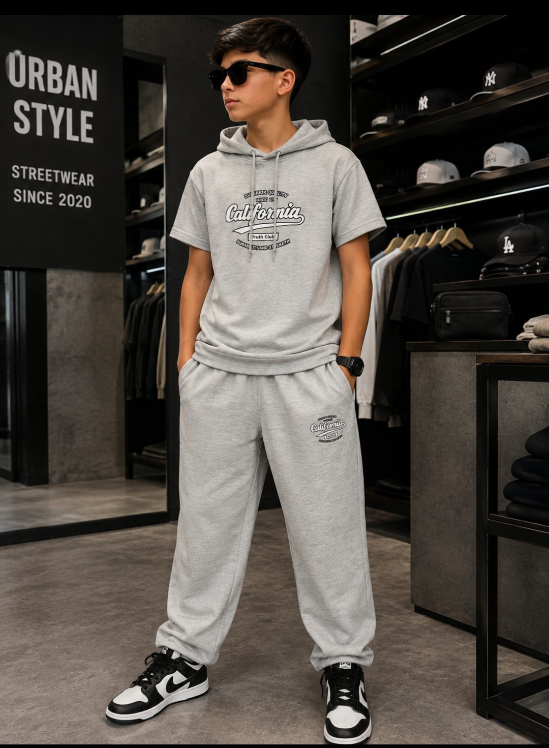 Conjunto California Remera con Baggys Rústico Peinado Premium - Imagen 3