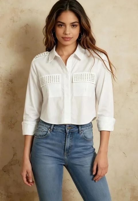 Camisa con Brillo Strass