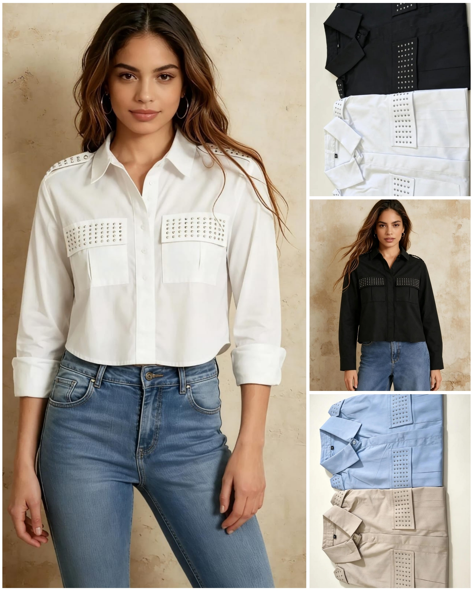 Camisa con Brillo Strass - Imagen 2