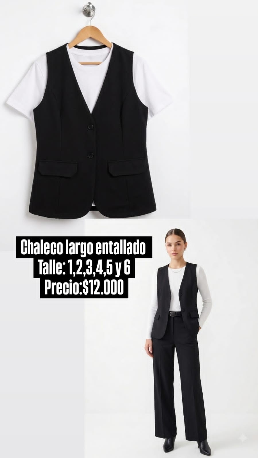 Chaleco  Sastrero Talles  1   al   6 - Imagen 2