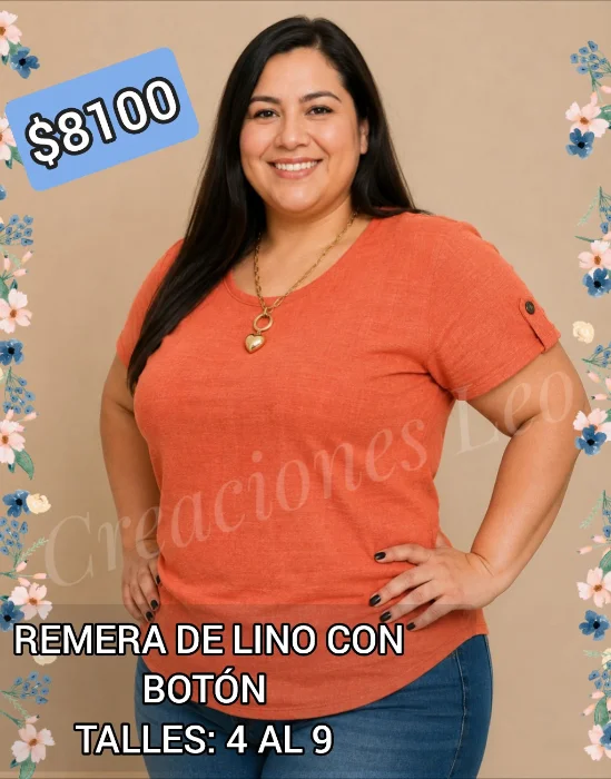 Remera de Lino con Botón !