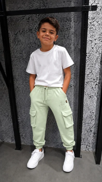 Pantalon Cargo de Niño Algodon Rustico