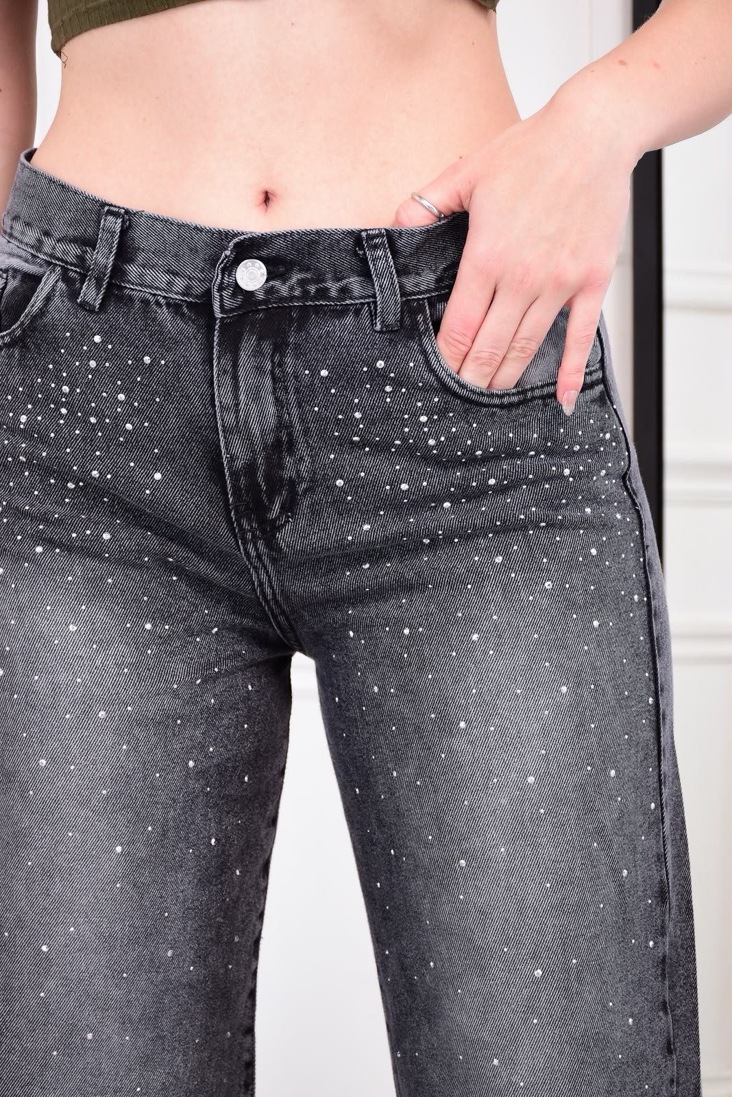 Wide Gris con Strass - Imagen 3