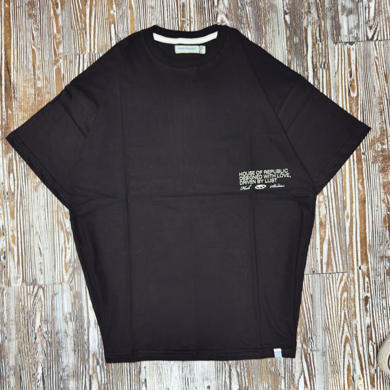 Remera Oversize 20/1 Stars Black Algodón Peinado - Imagen 2