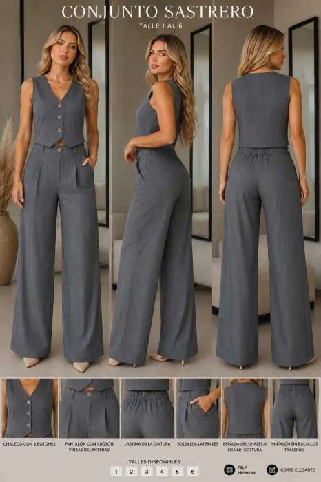 Conjunto Sastreros  Rallados de Vestir