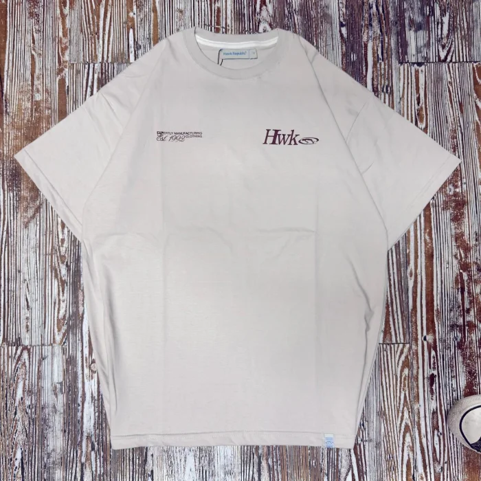 Remera Oversize 20/1 Hwk Mármol Algodón Peinado