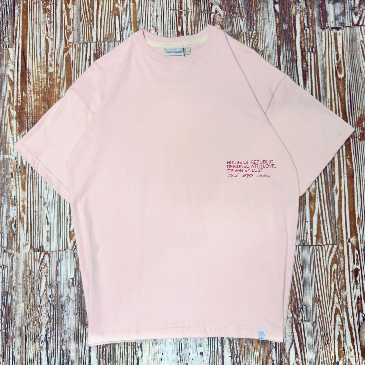 Remera Oversize 20/1 Stars Rosa  Algodón Peinado - Imagen 2