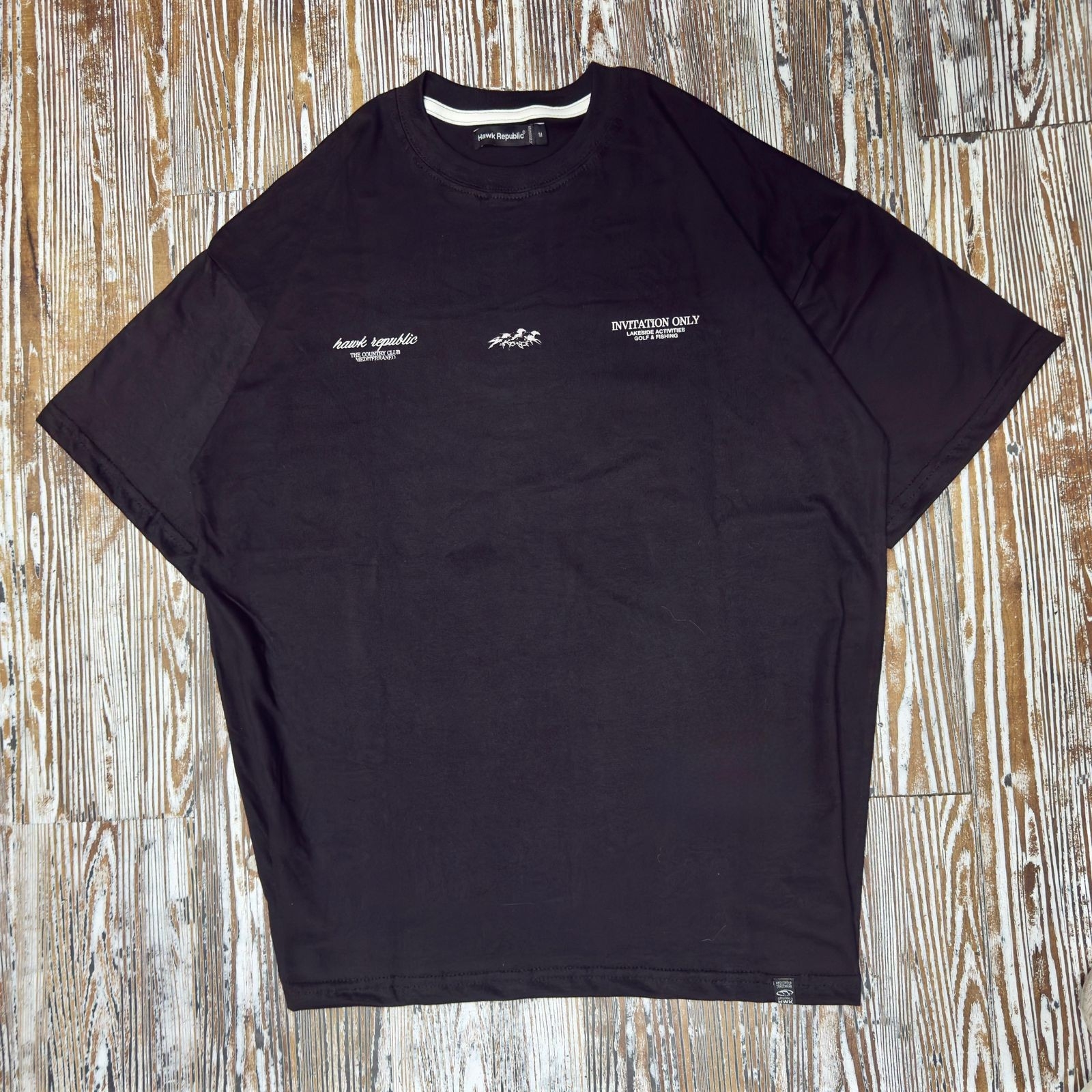 Remera Oversize 24/1 Country Club Black Algodón Peinado - Imagen 2