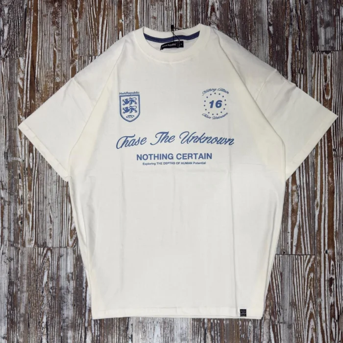 Remera Oversize 24/1 Chase Natural Algodón Peinado
