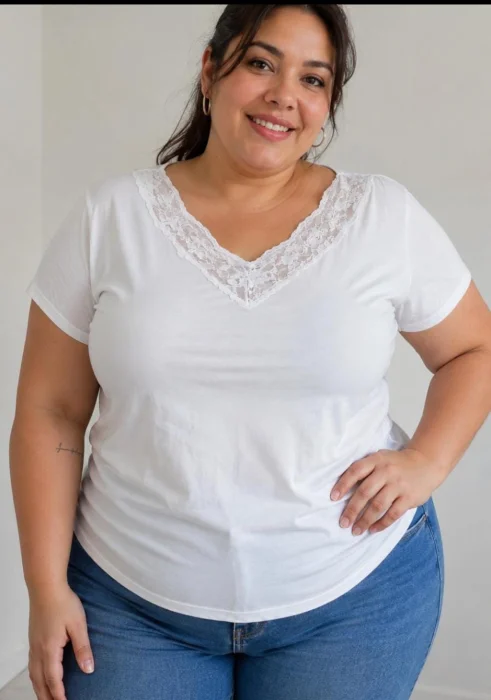 Remeras con Puntilla