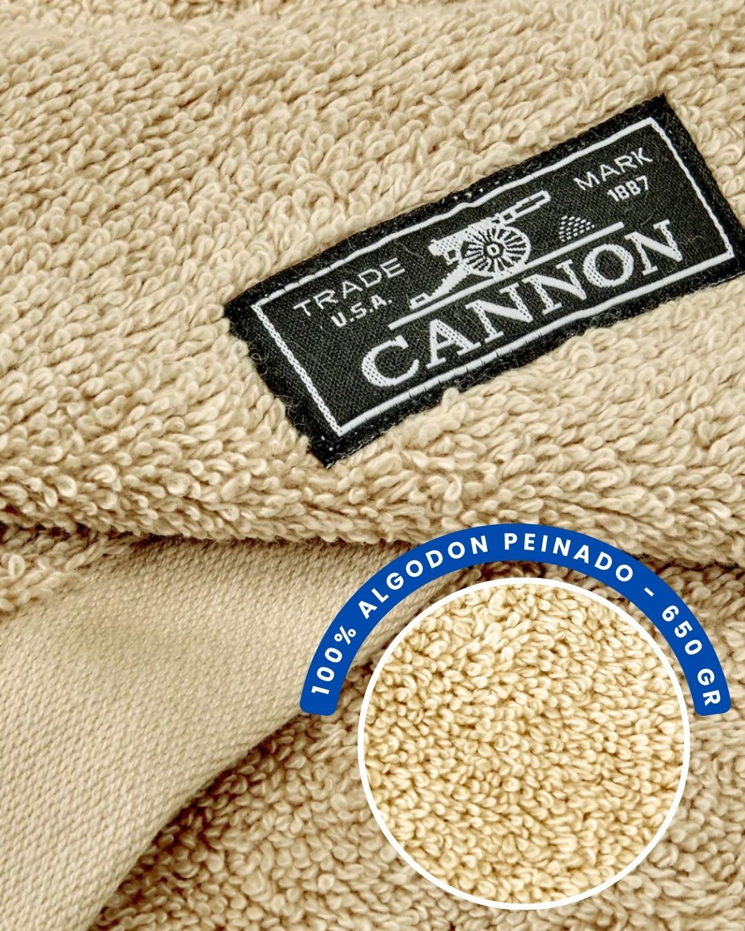 Set Toalla y Toallón Cannon Hotel 650 Gr | 100% Algodón Peinado | Confort 5 Estrellas - 2.jpg