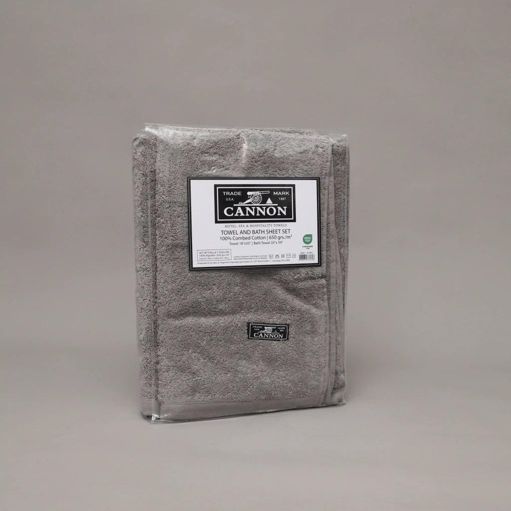 Set Cannon Hotel Gris | Toalla + Toallón 650 Gr | Confort 5 Estrellas - Suave - GRI%207.jpg