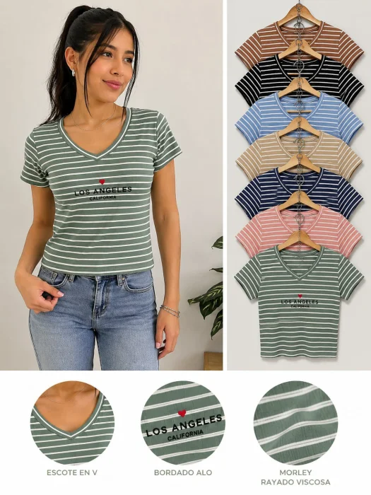 Remeras Cuello V de Morley Viscosa