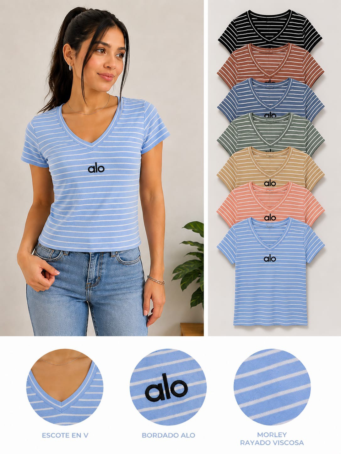 Remeras Cuello V de Morley Viscosa - Imagen 3