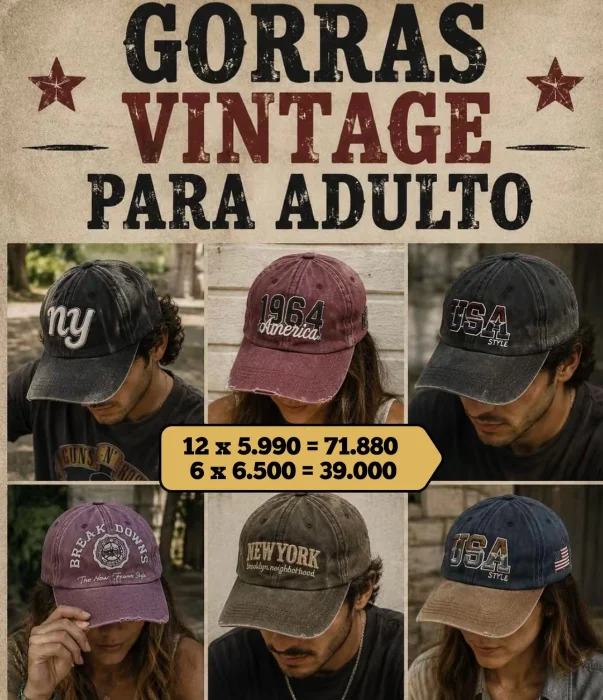 Gorras Vintage Adultos