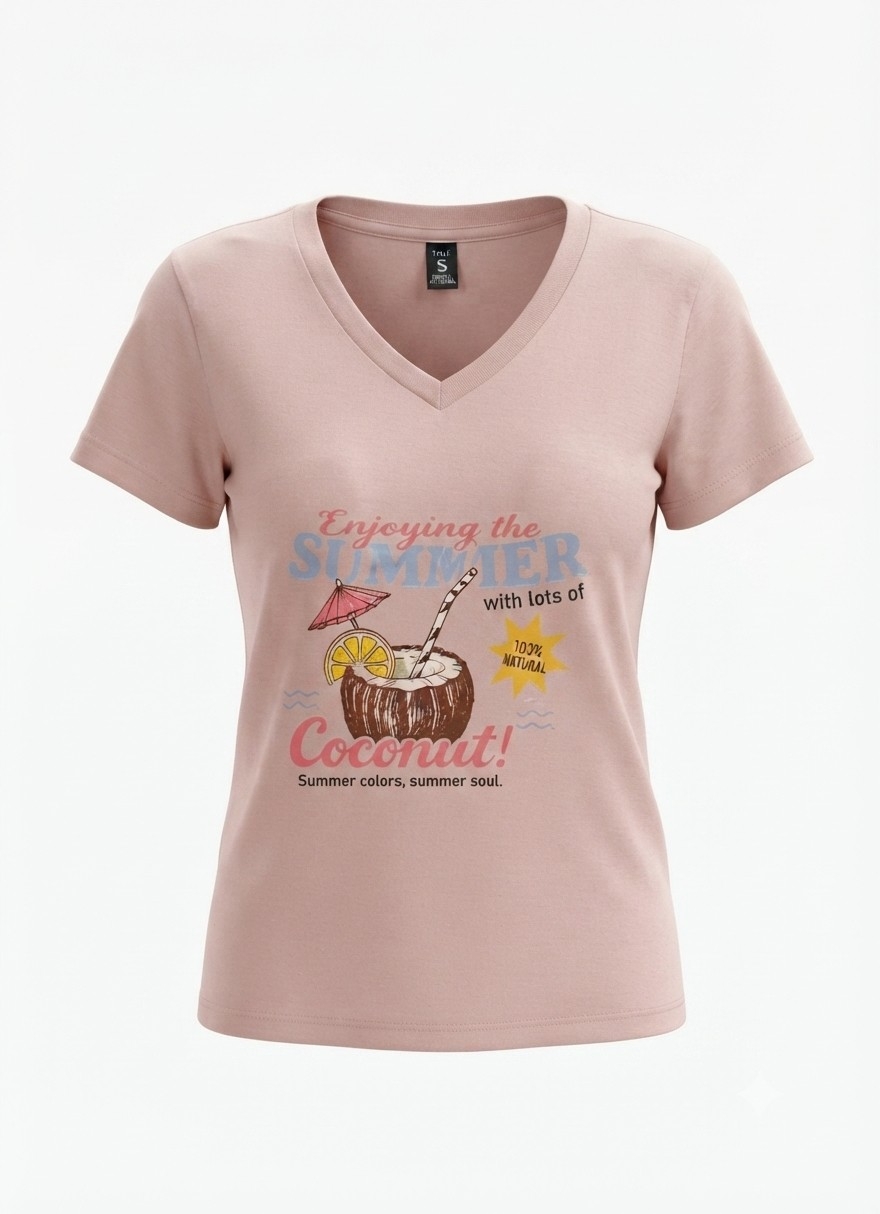 Remera de Algodón Cuello V - Imagen 2