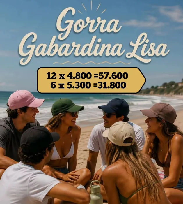 Gorras de Gabardina Lisa